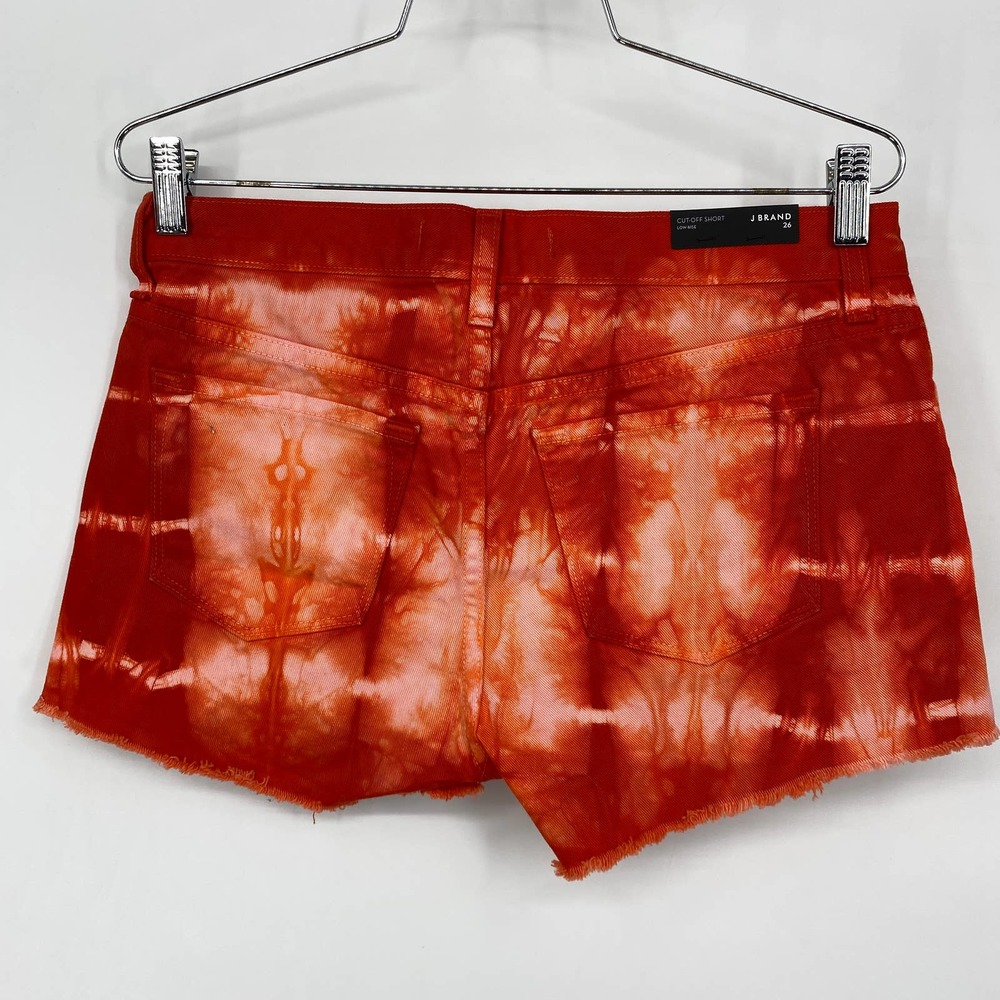J Brand Cherry Tomato Tie Dye Denim Shorts - Picture 8 of 10